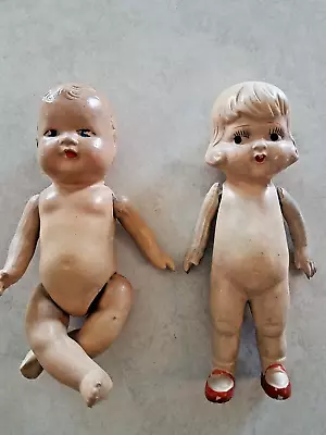 Lot Of 2 Vintage Dolls 6 1/2 And 7 Inches Long • $15.50