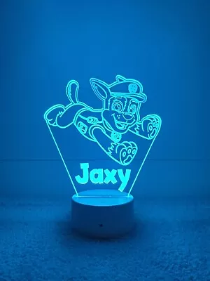 Personalised Paw Patrol 3D LED Illusion Acrylic Lamp Custom Name • $40