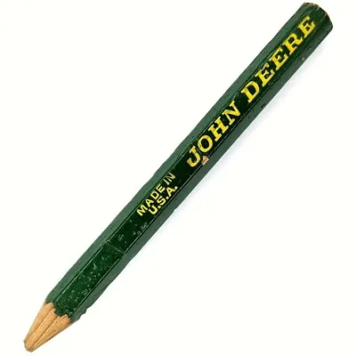 C1930s-70s Rare John Deere Green & Yellow Mini Wood Golf Pencil Factory? Vtg G13 • $5.25