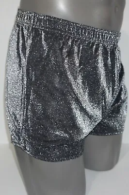 New Men's Shiny Metallic Silver Boxer Medium • $19.98