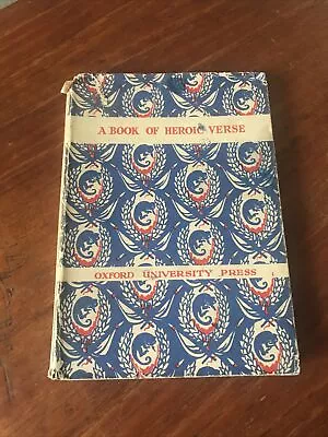 A Book Of Heroic Verses Chameleon M W Hawes 1946 Reprint Dust Jacket • £10