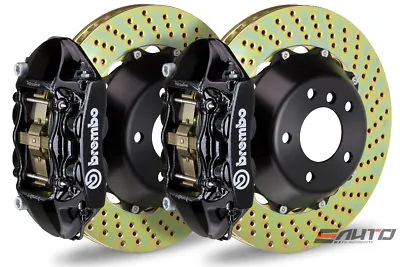 Brembo Rear GT Big Brake 4Pot Caliper Black 345x28 Drill R32 R33 R34 Skyline GTR • $4095