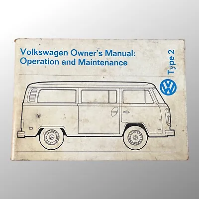 1974 VW Bus Owners Manual Transporter Volkswagen Type 2 Van Owner Guide Book • $49