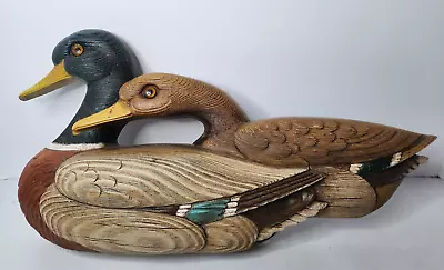 Vintage Burwood Products Duck Pair 3D Figural Wall Hanging Farmhouse Country • $47.99