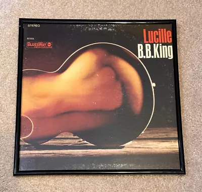 FRAMED 1968 Lucille B.B. King Bluesway Stereo Gatefold Vinyl LP Record Album NY • $44.46