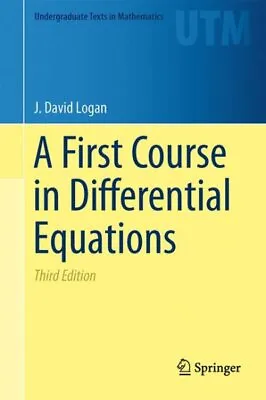 $49.94 • Buy First Course In Differential Equations, Hardcover By Logan, David, Used Good ...