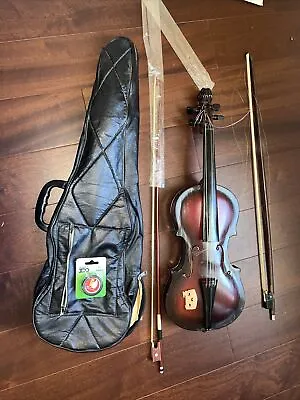 Violin & 2 Bow Bows Balm Needs To Be Repaired Probably New Strings Broken Bridge • $97.77