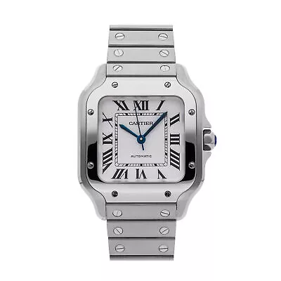 Cartier Santos De Cartier Medium Model Auto Steel Mens Bracelet Watch WSSA0029 • $6463