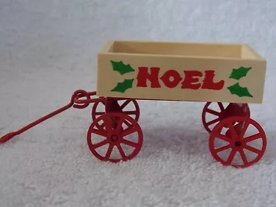 Vintage NOEL Wagon Red Wheels For Display Or Christmas Ornament • $4.99