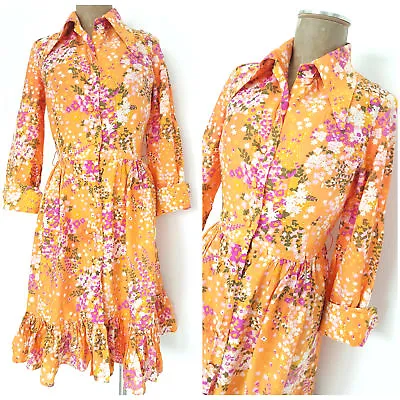 Carroll's Floral Dress Size Small Pinup Tea Party Festive Vintage 1960s • $63
