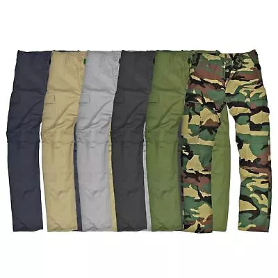 Army Trouser Military Style M65 Ripstop BDU Camo Light Work Cargo Combat Pant • $39.02