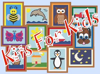 £5 • Buy Kits For Kids Easy Children's Beginner Sewing Tapestry CANVAS ONLY