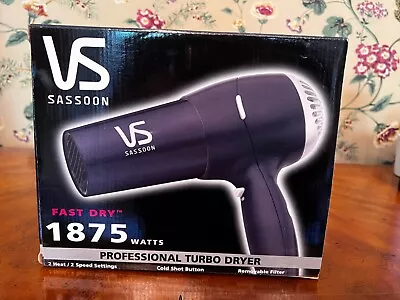 Vintage Vidal Sassoon 1875 Wayys Professional Turbo Hair Dryer NIB • $125