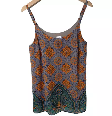 CAbi Arabesque Patterned Multicolor Tunic Tank Top #3082 Small • $12.98