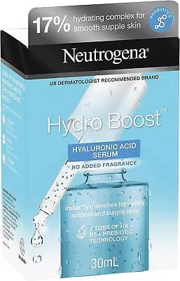 2-Pack Neutrogena Hydro Boost Hyaluronic Acid Serum 30mL • $77