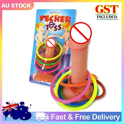 6x Pecker Penis Ring + 1x Toss Willy Dicky Games Bachelorette Adult Hens Party • $10.99