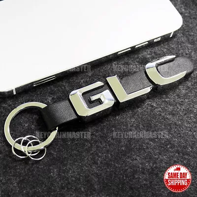 Mercedes-Benz GLC 3D Letter Logo Leather Car Home Keychain Ring Gift AMG Sport • $12.99