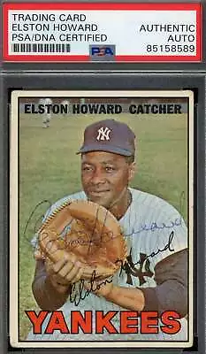 Elston Howard PSA DNA Coa Signed 1967 Topps Autograph • $199