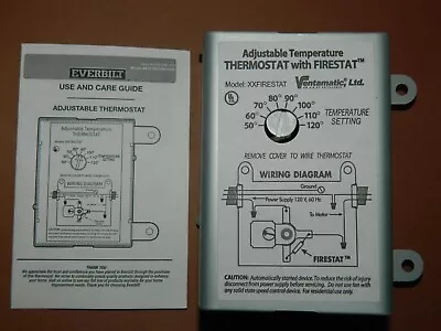 $27.97 • Buy NEW Ventamatic XXFIRESTAT Adjustable Fan Thermostat For Attic Fan Ventilators