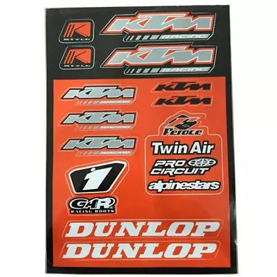 4MX KTM Sticker Decal Sheet Alpinestars Dunlop Fits 1190 RC8 R Red Bull Ltd 10 • $8.82