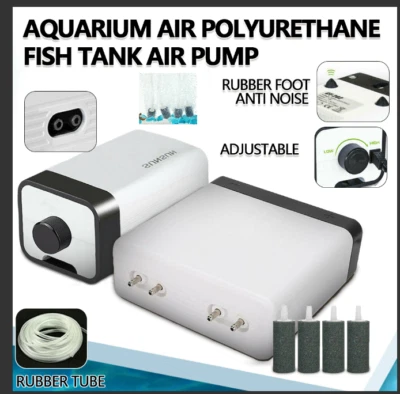 $36.99 • Buy SUNSUN Oxygen Pump Fish Tank Aquarium Pond Air Bubble Stone Aerator 2/4 Outlets