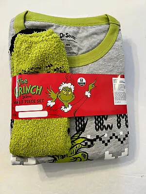 The Grinch Men’s Medium 3 Piece Sleepwear Set With Socks • $14.99