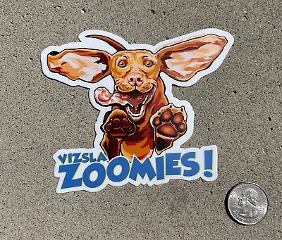 Happy Jumping Hungarian Vizsla Zoomies Puppy Dog Sticker Pack Cartoon Decal 4.5  • $7.50