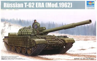 1/35 Russian Tank T-62 ERA (Mod. 1962) Trumpeter 01555 Plastic Model Kit • $39.60