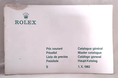 1982 ROLEX Master Catalogue PRICELIST • $150