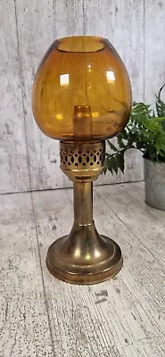 Mason Constant Flame Candle Lamp With Amber Tone Top Vintage British Lantern  • $20.16