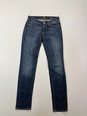 7 FOR ALL MANKIND ROXANNE Jeans - W24 L30 - Navy - Great Condition - Women’s • £19.99