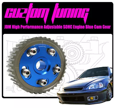 For Honda Civic Sohc D16 D15 D13 Engine Aluminum Adjustable Blue Cam Gear • $32.99