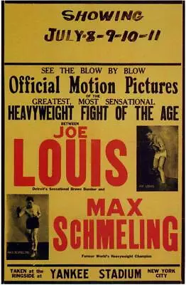 JOE LOUIS AND MAX SCHMELING Boxing POSTER 11 X 17 A • $11.95