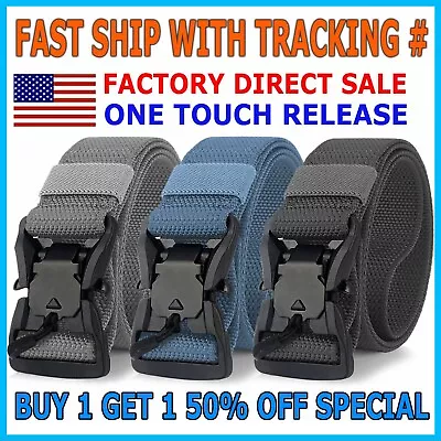 5 Colors Magnetic Tactical Belt Quick Release Buckle Nylon Fashion Adjustable • $8.95