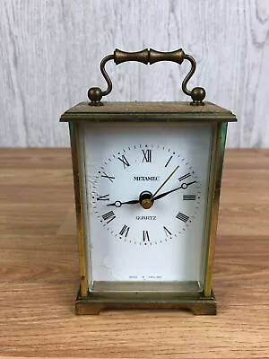 £17.99 • Buy Vintage Metamec 1960's Brass Effect Carriage Clock *See Notes*
