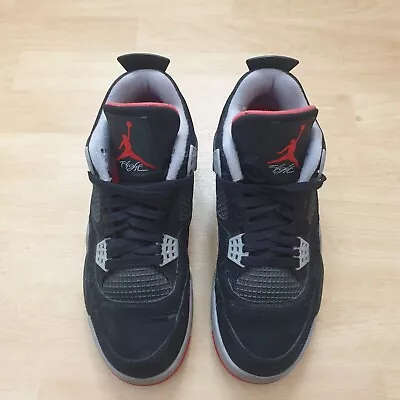 Nike Air Jordan 4 IV Bred 308497-089 Black Red White 2012 UK 7 • £60