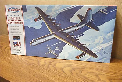 Atlantis Usaf B-36 Peacemaker Giant Bomber Aircraft Model Kit #h205  Made In Usa • $24.95