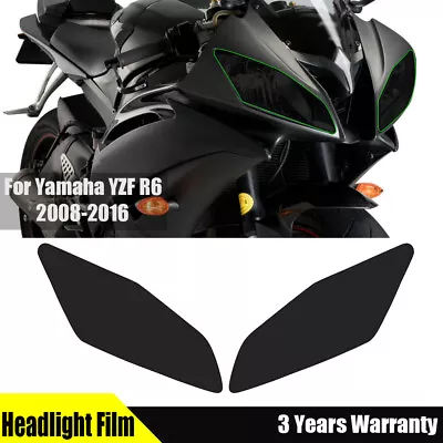 Pre-Cut Tint Headlight Film Cover Lens Overlays Vinyl For Yamaha YZF R6 08-16 • $9.99