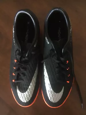BN  NIKE  Hypervenom  Black/Silver /Orange Indoor Soccer Shoe Size US 11 UK 10 • $29