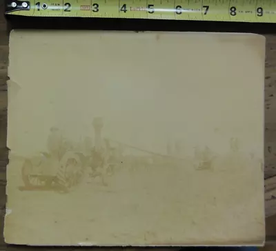 Steam Engine Tractor On Cardboard Card Late 1800- Early 1900's Large Photo • $16.39