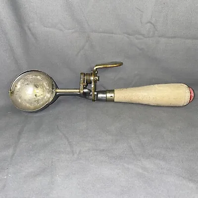 Vintage Benedict Indestructo Wood Handle Ice Cream Scoop 2  Scoop No. 14 • $20