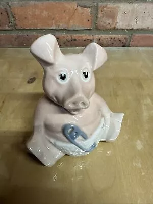 Vintage Natwest Baby Pig Moneybox Or Piggy Bank 'Woody' By Wade Original Stopper • £5.99