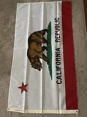 CALIFORNIA REPUBLIC FLAG 3' X 5' Heavy Gage Vintage 1948-1997 - Dettra Flag Co • $84.99