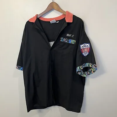 Vintage King Louie Bowling Shirt Button Up XL 1969 Black • $67.45