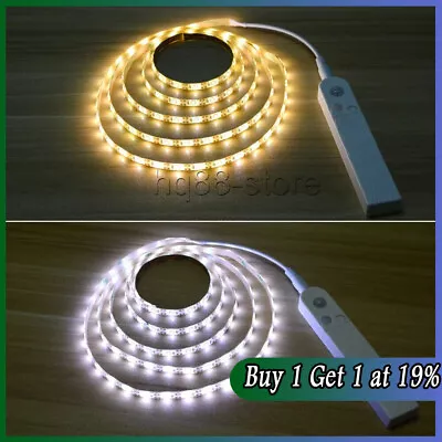 £7.11 • Buy PIR Motion Sensor LED Strip Light Battery Powered Stairs Cabinet Closet HomeLamp