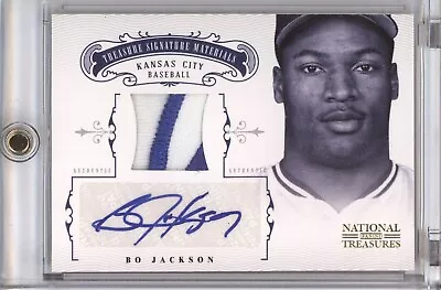 Bo Jackson 2012 National Treasures #10 Game Used Patch Auto 16/25 Royals • $171.28