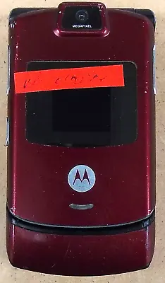 Motorola RAZR V3m - Red And Black ( CDMA ) Cellular Flip Phone • $7.64