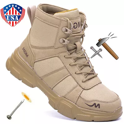 Indestructible Tactical Boots Mens Steel Toe Bulletproof Work Boots Safety Shoes • $44.09