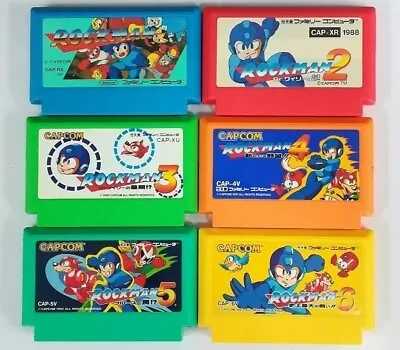 Nintendo Famicom Rockman 1 2 3 4 5 6 Set Megaman Japan FC NES • $124.98