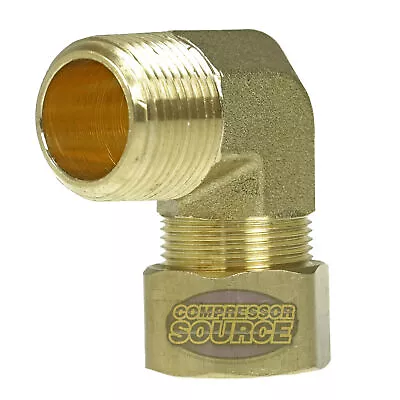 3/4   X 3/4   Compression X Male 90 Degree Forged Solid Brass Elbow Fitting • $13.49